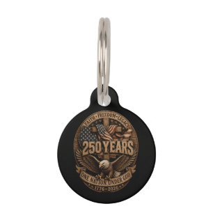 American 1776 2026 250th 4th July Independence Day Pet Tag