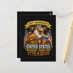 American 1776 2026 250th 4th July Independence Day Postcard