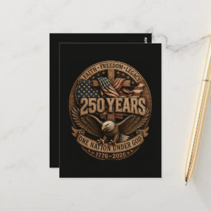 American 1776 2026 250th 4th July Independence Day Postcard