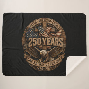 American 1776 2026 250th 4th July Independence Day Sherpa Blanket