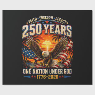 American 1776 2026 250th 4th July Independence Day Wrapping Paper