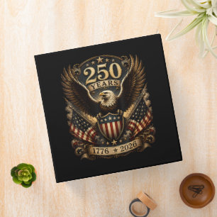 American 1776 2026 250th 4th July Patriotic Eagle Binder