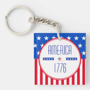 American 1776 patriotic    keychain