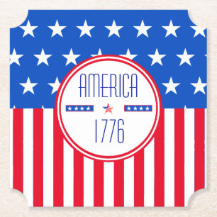 American 1776 patriotic   paper coaster