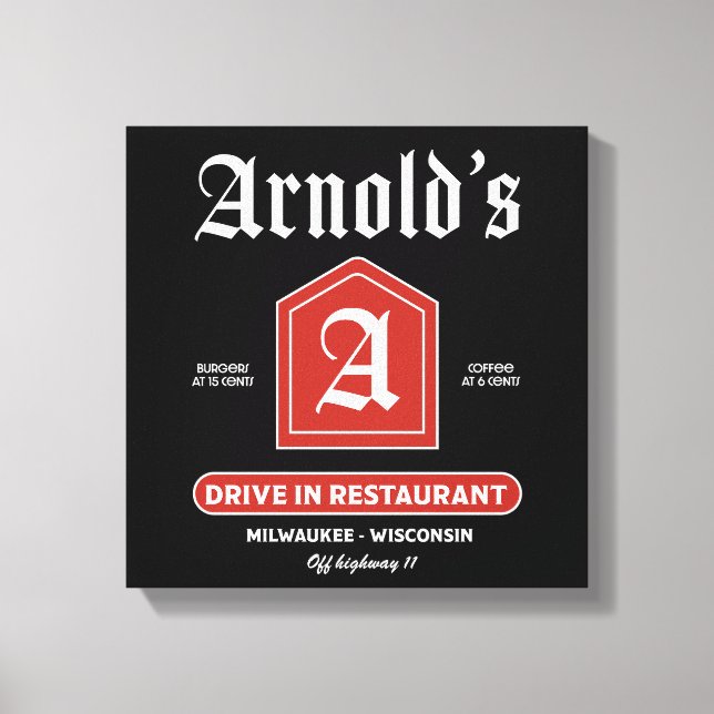 American 1950's Diner Canvas Print (Front)