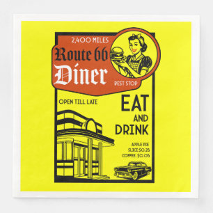 American 1950's Diner Napkin