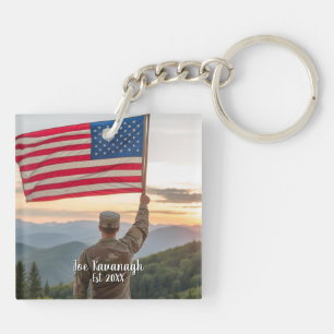 American 250th Anniversary Custom Acrylic Keychain