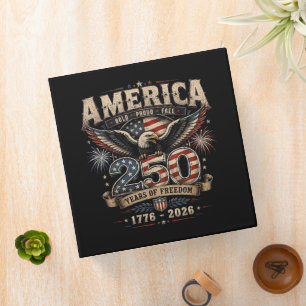 American 250th Anniversary Patriotic USA 4th July Binder