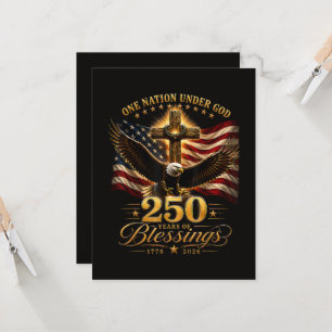 American 250th Anniversary Patriotic USA 4th July Invitation
