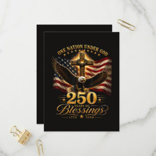 American 250th Anniversary Patriotic USA 4th July Invitation Postcard