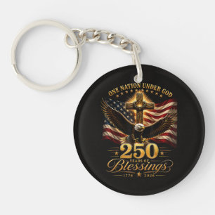 American 250th Anniversary Patriotic USA 4th July Keychain