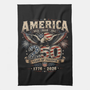 American 250th Anniversary Patriotic USA 4th July Kitchen Towel