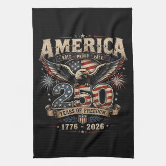 American 250th Anniversary Patriotic USA 4th July Kitchen Towel