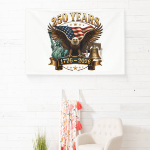 American 250th Anniversary USA Patriotic 4th July Banner