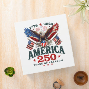 American 250th Anniversary USA Patriotic 4th July Binder