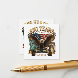 American 250th Anniversary USA Patriotic 4th July Enclosure Card