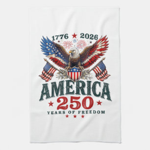 American 250th Anniversary USA Patriotic 4th July Kitchen Towel