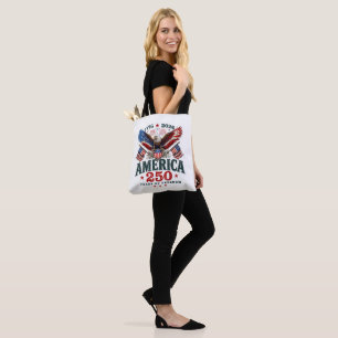American 250th Anniversary USA Patriotic 4th July Tote Bag