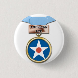 American Ace medal button