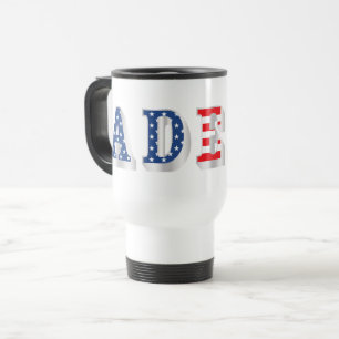 AMERICAN ADEPT - graphic art text design Travel Mug