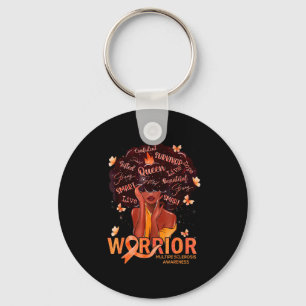 American Afro Black Women Queen Multiple Sclerosis Keychain