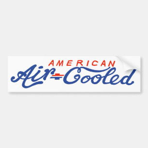 American Air-Cooled Color Text Bumper Sticker