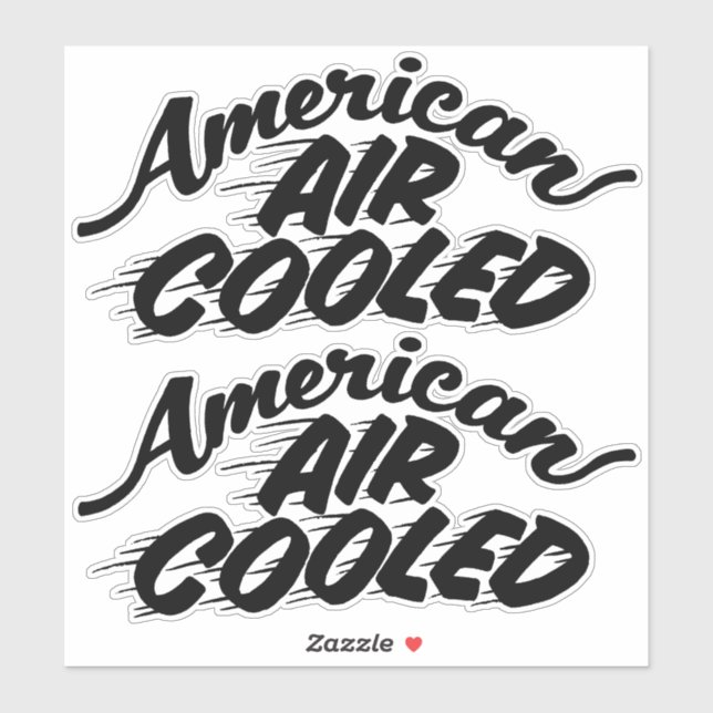 American Air-Cooled Corvair Lettering Clear Vinyl (Sheet)
