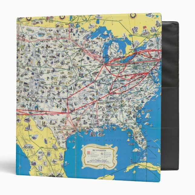 American Airlines system map Binder (Front/Inside)