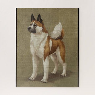 American Akita dog from Fairy tale book 3 Jigsaw Puzzle