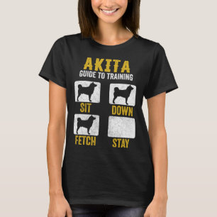 American Akita Guide To Training Dog Mom Dad T-Shirt