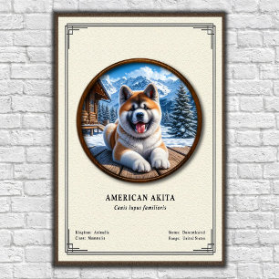 American Akita Zoology Series Poster
