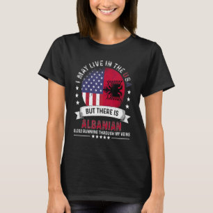 American Albanian Home In Us Patriot American Alba T-Shirt