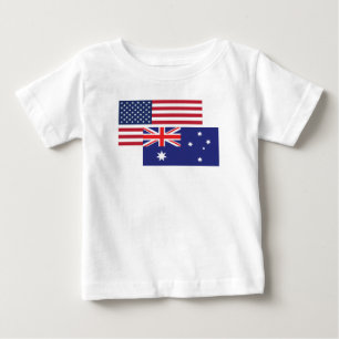 American And Australian Flag Baby T-Shirt