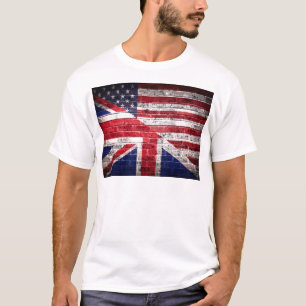 American and British flag. T-Shirt