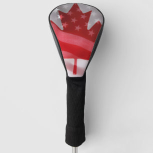 American and Canadian flags Golf Head Cover