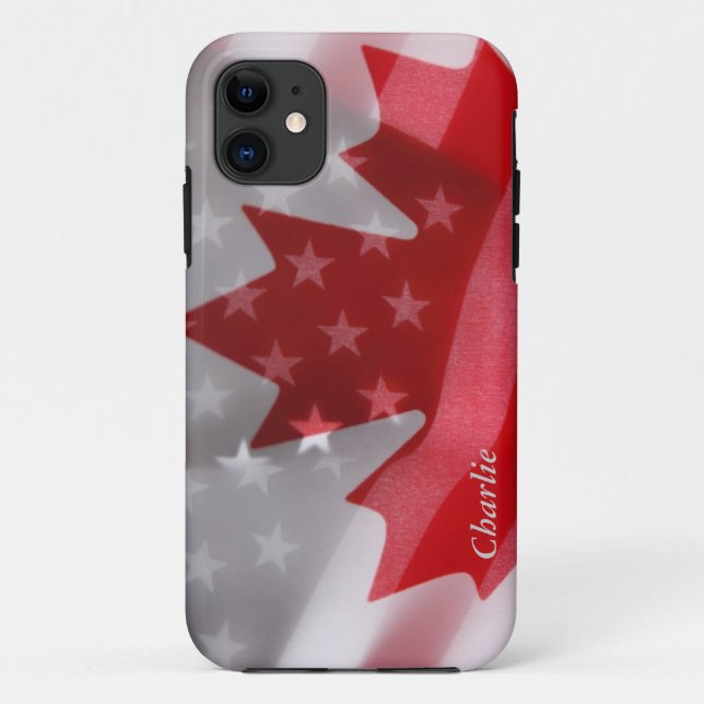 American and Canadian flags iPhone 5 case (Back)