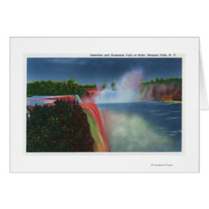 American and Horseshoe Falls Illuminated