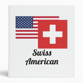 American And Swiss Flag Binder