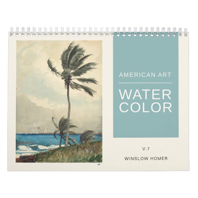 American Art Winslow Homer Watercolor Paintings Calendar (Cover)