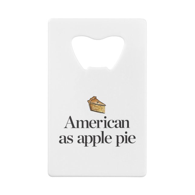 American as Apple Pie Wallet Bottle Opener (Back)