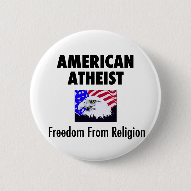 American Atheist 2 Inch Round Button (Front)