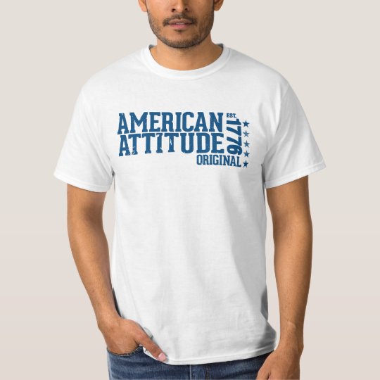 American Attitude T Shirt, Original White T-Shirt