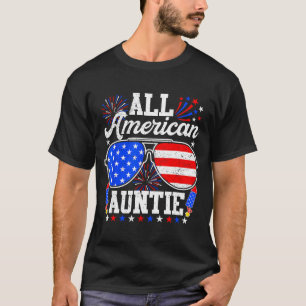 American auntie 4th of july sunglasses family T-Shirt