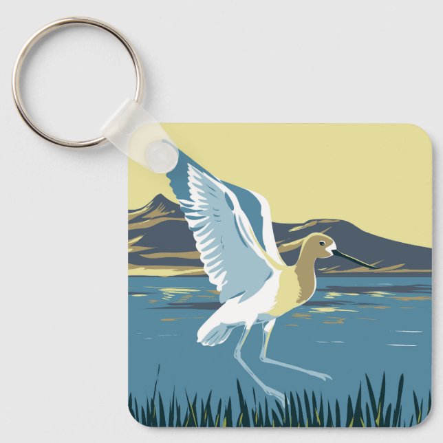 American Avocet Keychain (Front)