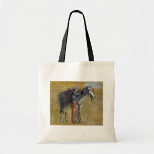 American Badlands: Old West Cowboy with Horse Tote Bag