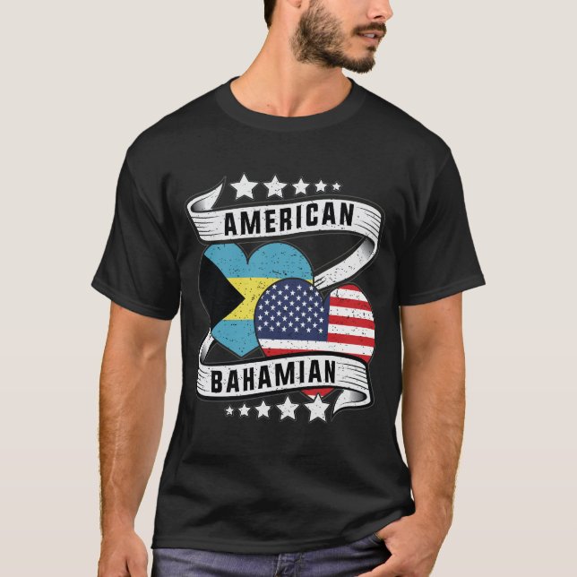 American bahamian flag shirt  (Front)