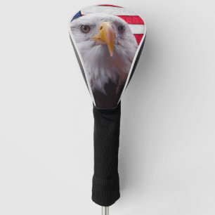 American Bald eagle and American Flag Golf Head Cover