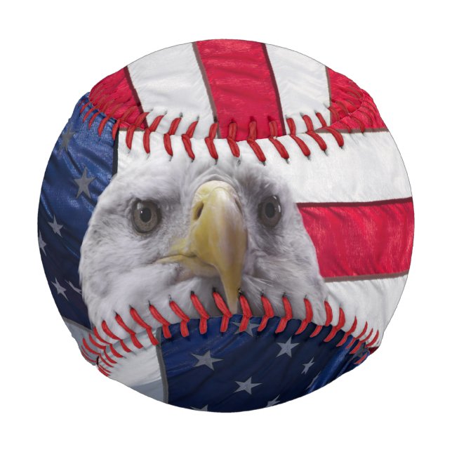 American Bald eagle and flag Baseball (Front)