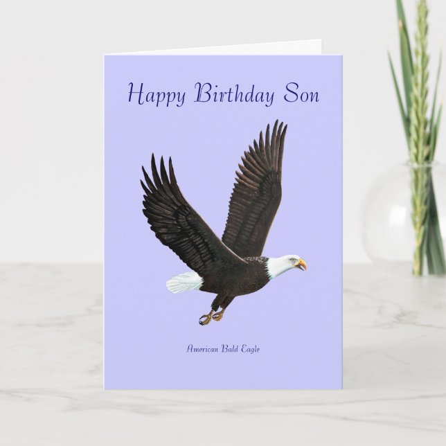 American Bald Eagle Birthday Card (Front)