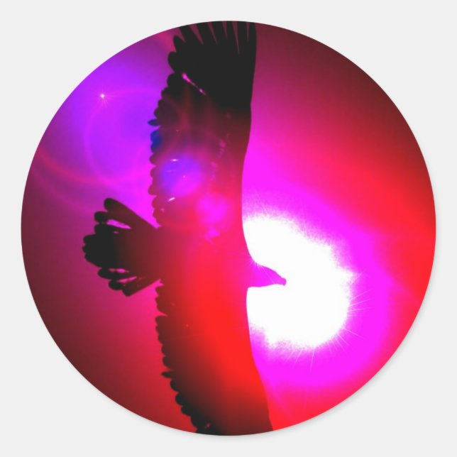 American Bald Eagle Classic Round Sticker (Front)